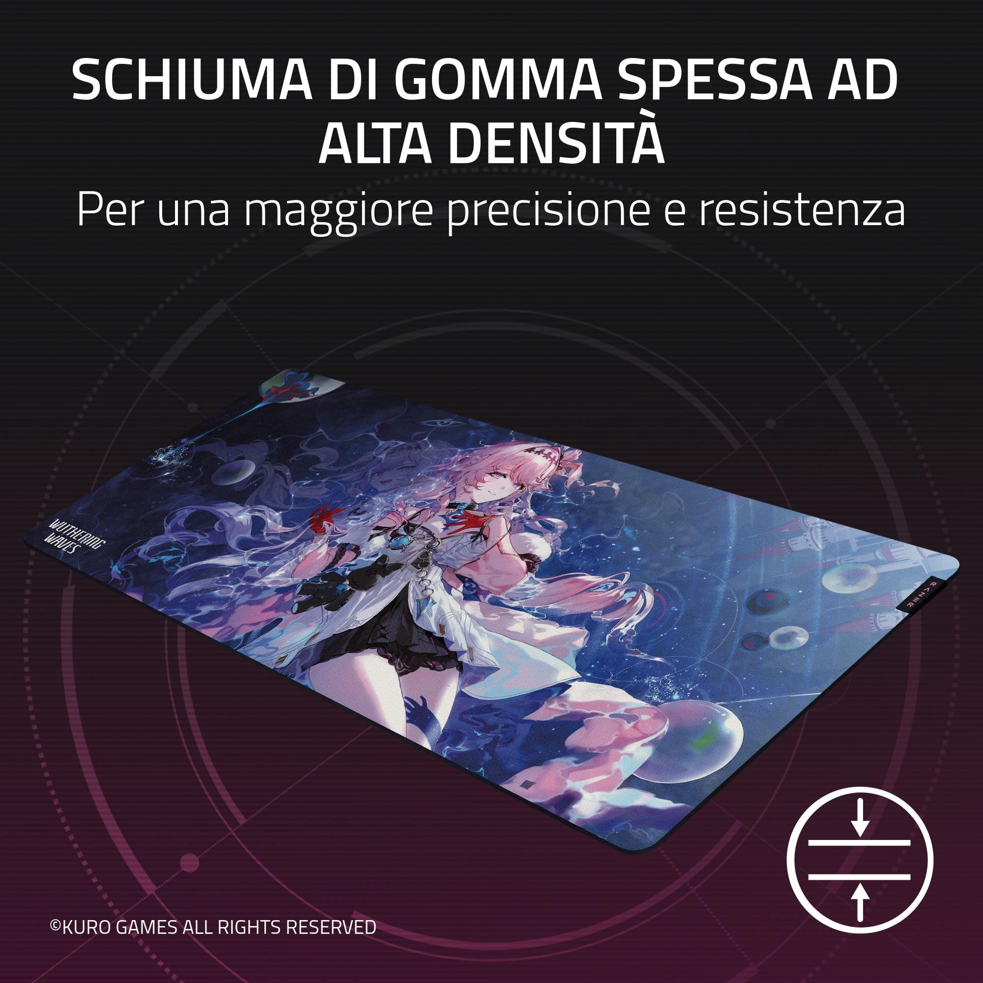 Razer Gigantus V2 XXL Wuthering Waves Edition - Tappetino da gioco morbido per un'esperienza di gioco frenetica e un controllo ottimale - 940 x 410 x 4 mm - tessuto in microfibra | Wuthering Waves