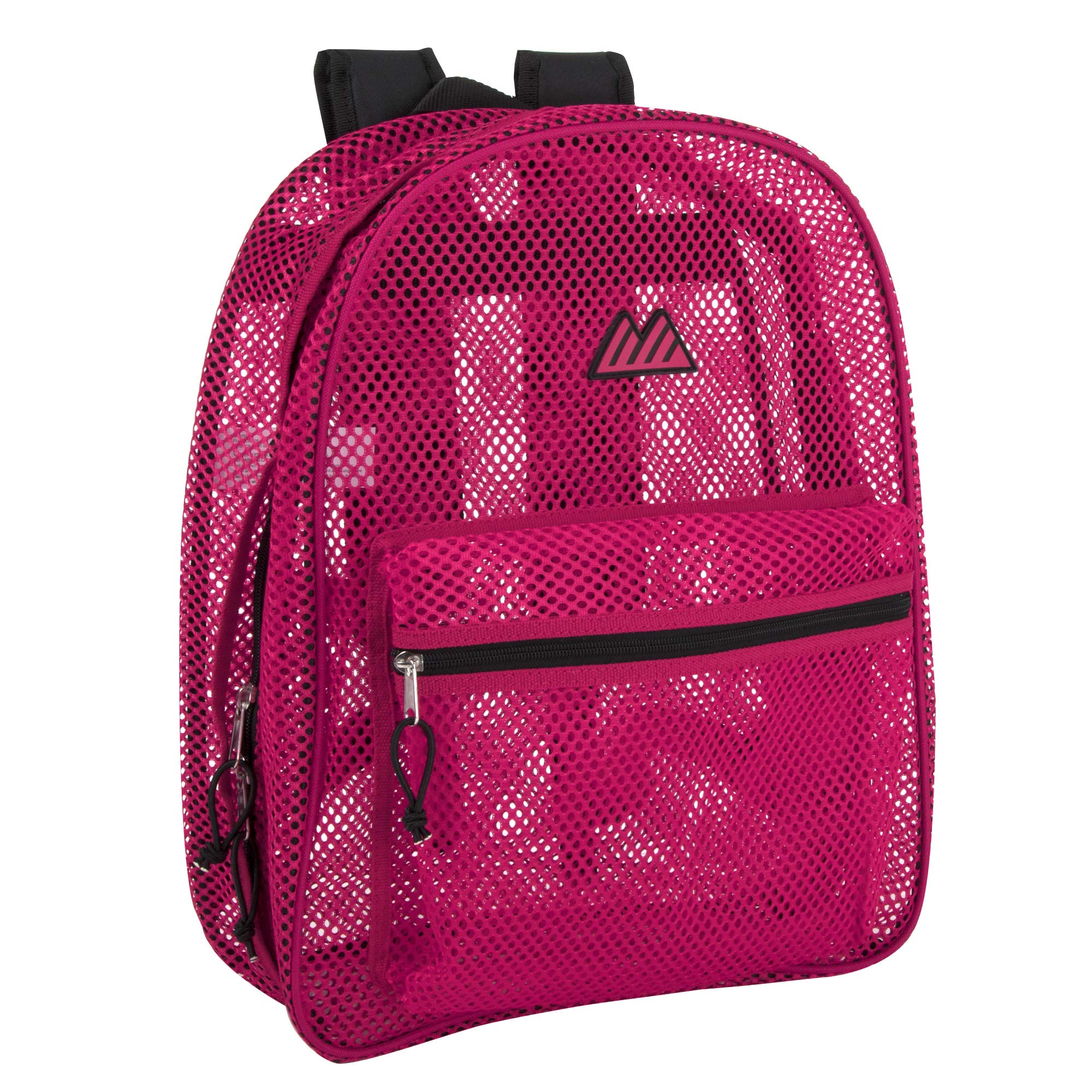 Summit Ridge Mesh Backpacks for Kids, Adults, School, Beach, and Travel, Colorful Transparent Mesh Backpacks with Padded Straps Large