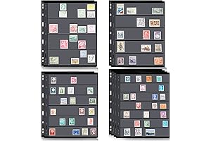 Stamp Stock Books for Collectors with 9-Hole Binder Sleeves