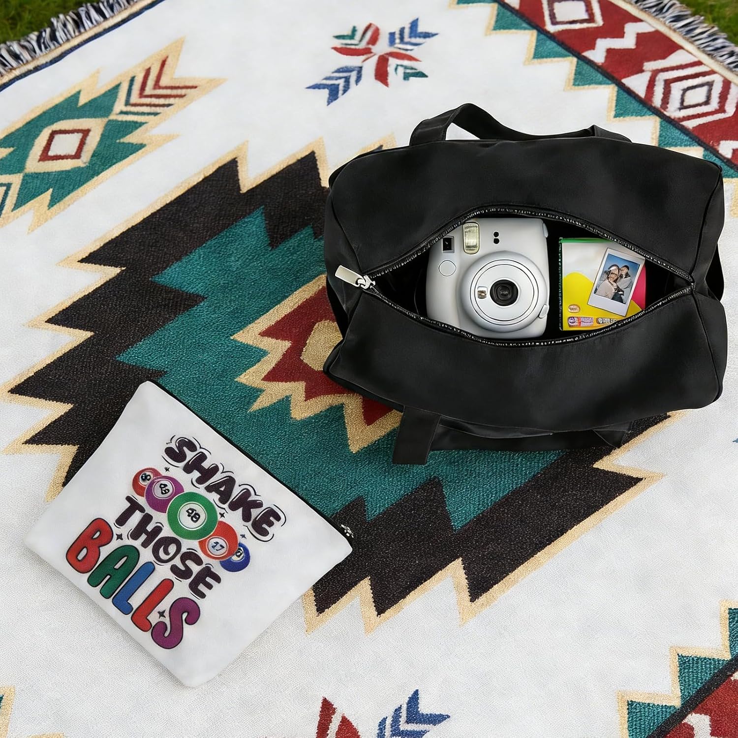 Bingo Bag with Pockets on Clearance for Daubers Dobbers Supplies Accessories,Zipper Bingo Makeup Bag,Digital Game Keychain,Gifts Set of 3 for Game Lover Gambler Women Adults Seniors Elderly