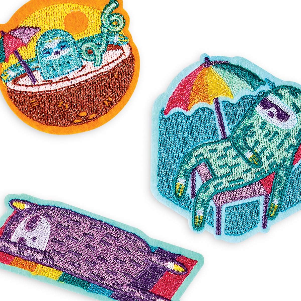 OOLY, Patch 'em Iron-on Patches: Sleepy Sloth - Set of 3