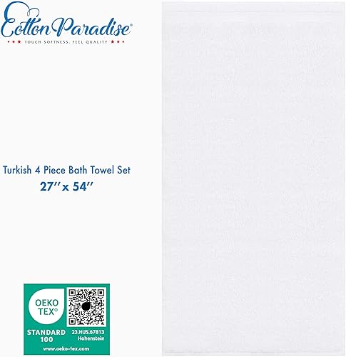 Vista 378 de Cotton Paradise 100% Cotton Turkish Washcloth Set for Bathroom, 4 Piece Soft Absorbent Small Hand Face Towels Wash Rags, Lilac