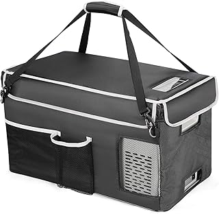 BougeRV 23 Quart Insulated Protective Cover, 12 Volt Car Refrigerator Cover, Portable Freezer Cover 23 Qt Cover