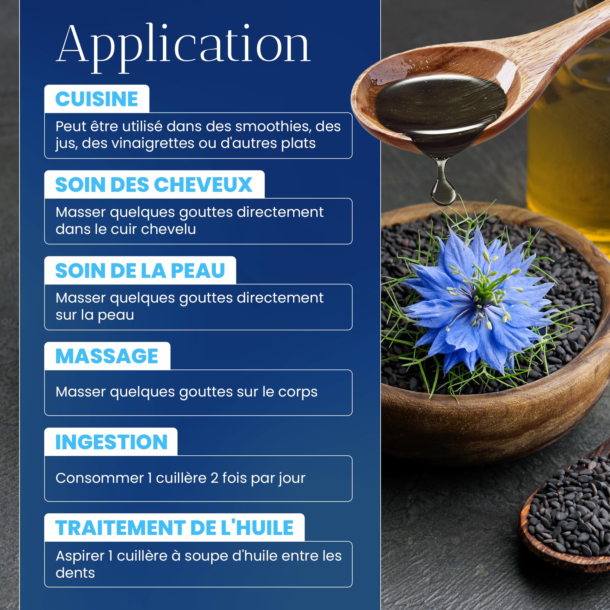 Kräuterland Bio Huile de Nigelle 250ml, non filtrée, pressée à froid,égyptienne, nigella sativa, végétalienne