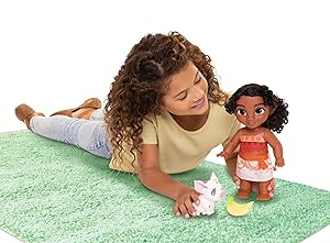 Disney Moana 2 Little Sis Simea Doll & Pua Figure - Doll Playset for Girls Officially Licensed, Makes Great Birthday Gift, Gift for Girls and Boys