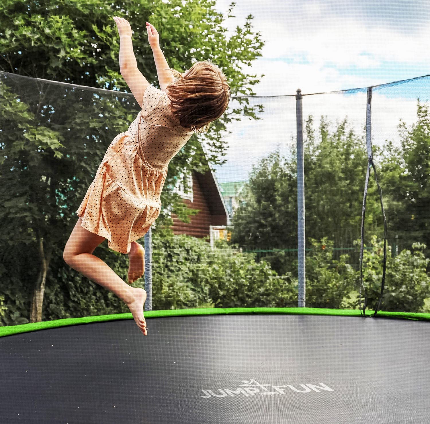 Cama Elástica de 3.90 m con Protección y Escalera Cama Elástica de 3.90 m con Protección y Escalera