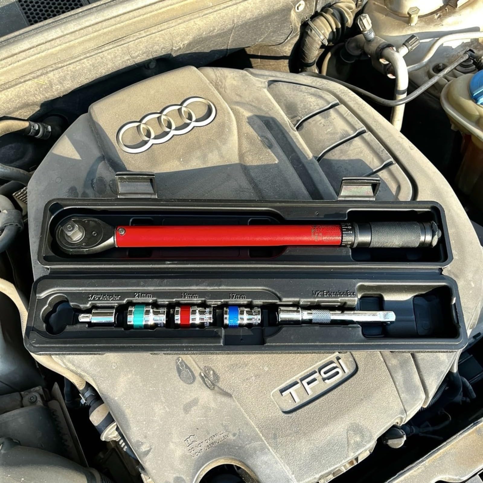 Set di chiavi dinamometriche da 1/2", 20-230 Nm, 72 denti, in acciaio al carbonio, strumento di precisione con barra di estensione e bussole, per manutenzione auto, kit da 6 pezzi