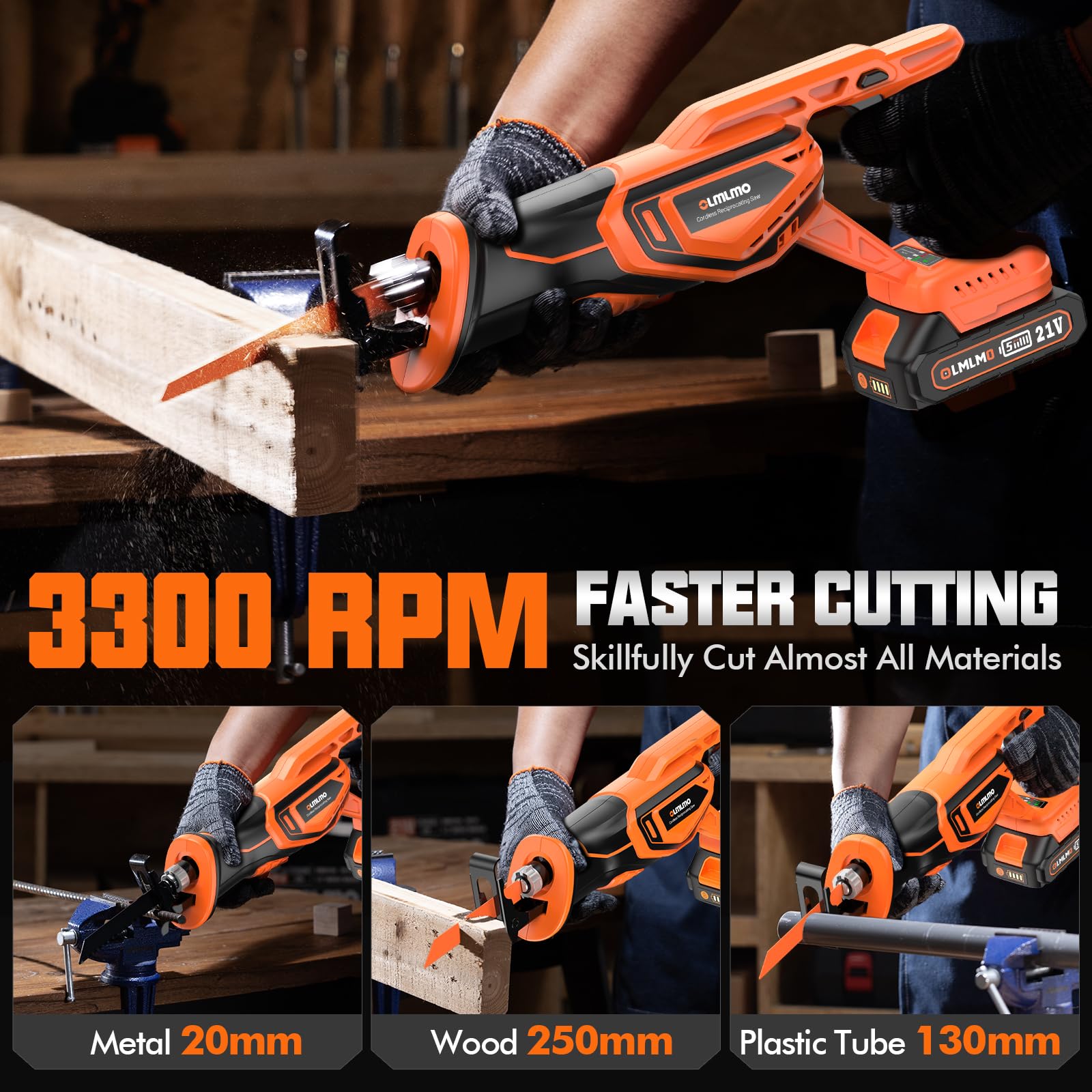 Scie Sabre Sans Fil Erbauer ERI1089RSP 18V (sans Batterie