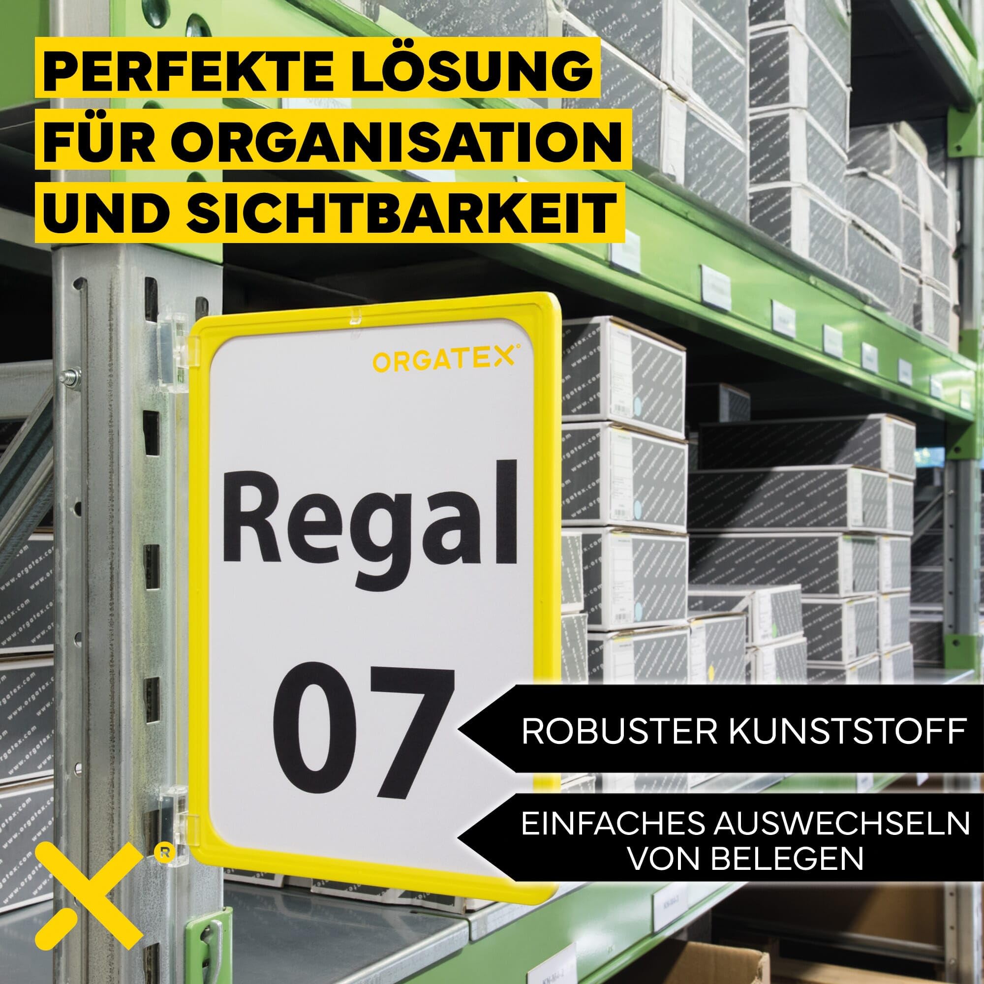 Plakatrahmen DIN A4 I Kunststoff Bilderrahmen A3 mit transparenter Hart-PVC Schutzhülle I Plakatrahmen Lager zur Lagerkennzeichnung im Hoch- & Querformat I Posterrahmen 5 Stück | Blau