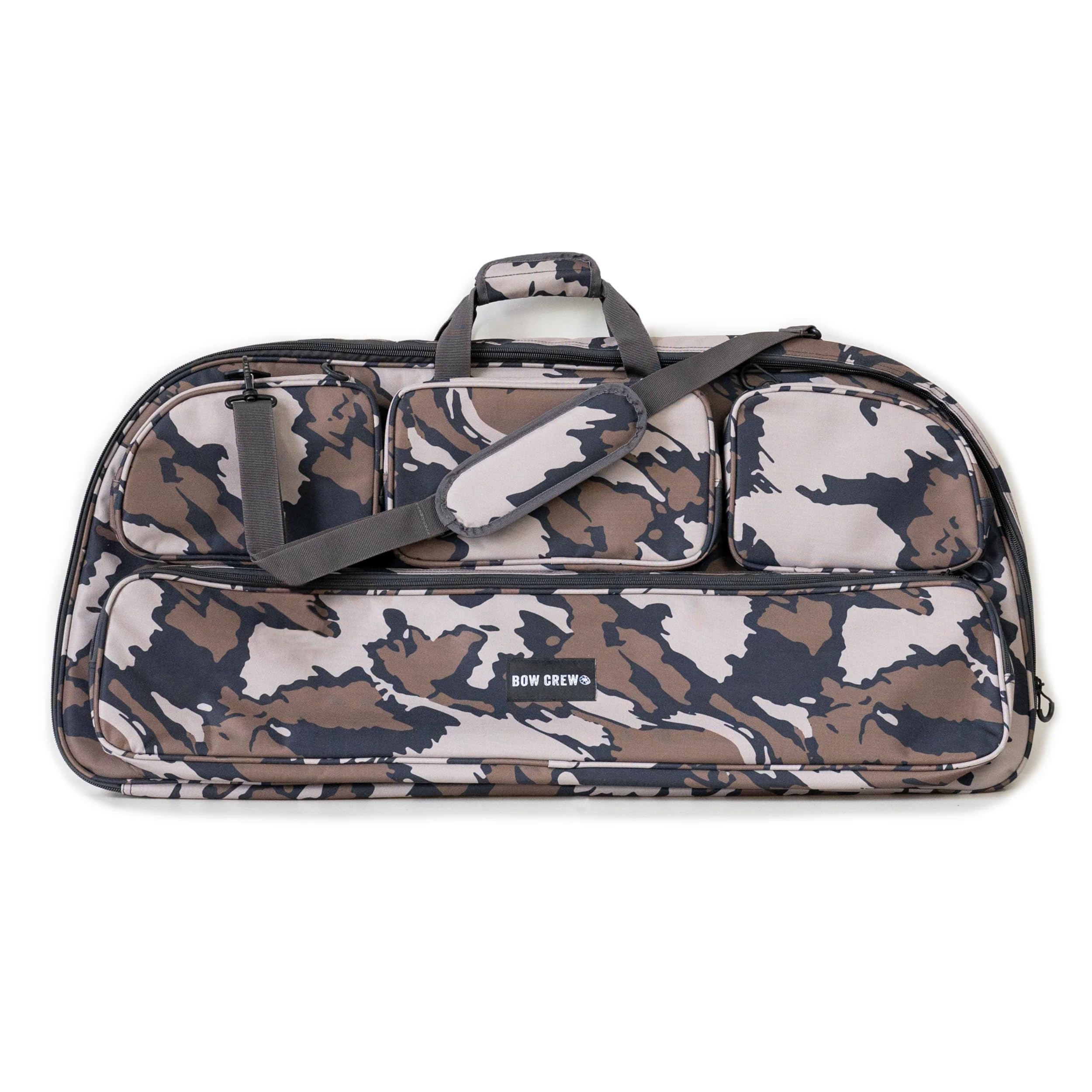 BOW CREW Cruiser Bow Case | Features Comfortable Carrying Options & Spacious Interior with Multiple Accessory Pockets | Durable, Lightweight Archery Case Protection for Your Bow | Nightfall Camo
