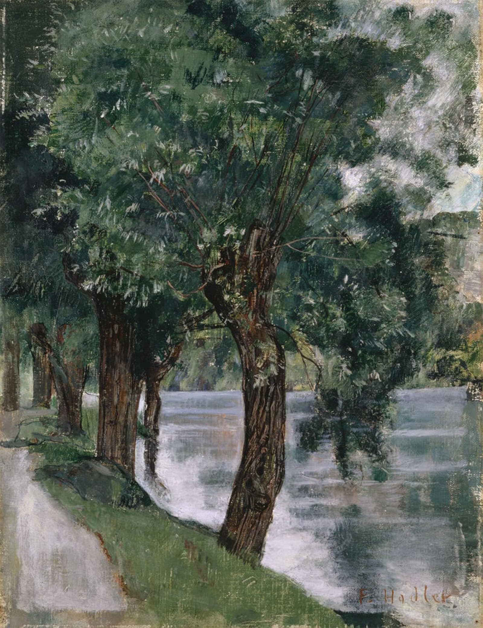 POSTERIIk Famous Animal Posters Vintage Picture Willow Trees At the Rhone by Ferdinand Hodler Modern Wall Decor for Home Decor 60x90cm
