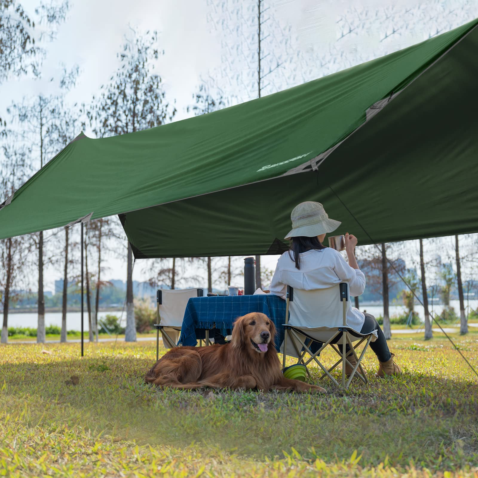 Bessport Toldo de Refugio Impermeable, Tienda de campaña, portátil, Ligera, Impermeable, Refugio para Camping, Senderismo