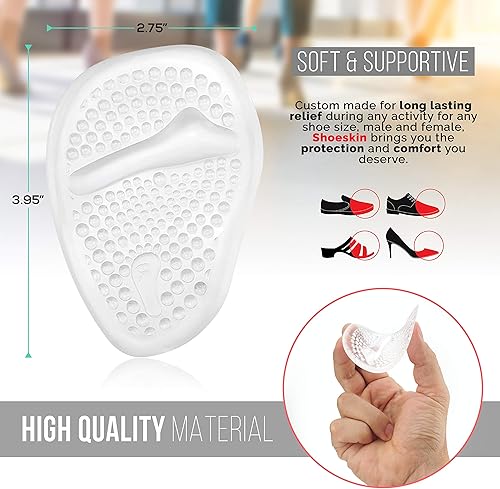 Miniatura 2 de Almohadillas metatarsianas - Insertos de cojín de bola de pie para aliviar el dolor durante todo el día y comodidad, Claro