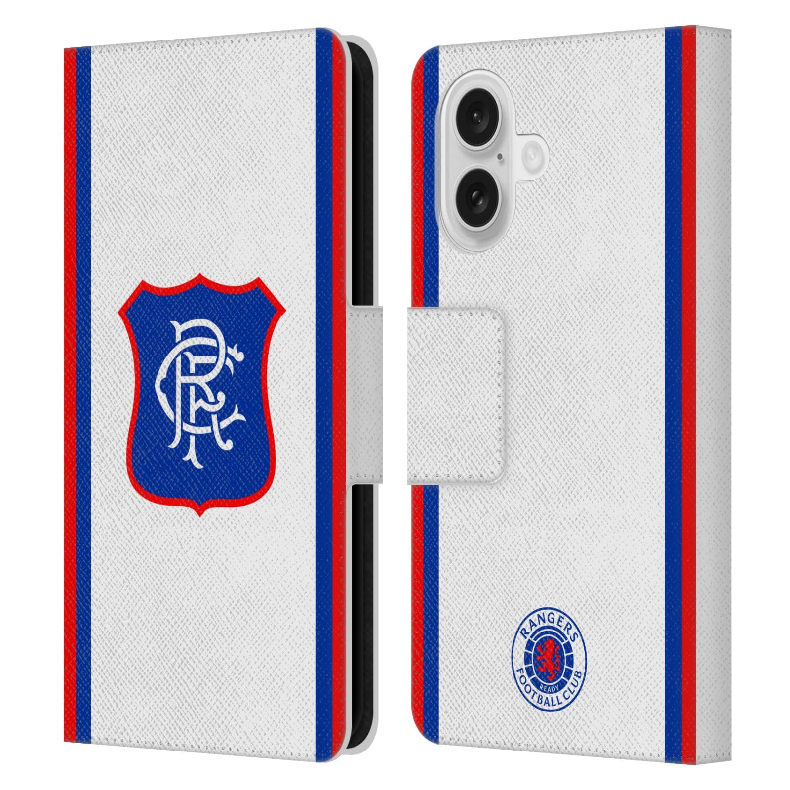 Head Case Designs Officially Licensed Rangers FC Away 2024/25 Kit Leather Wallet Case Compatible With Apple iPhone 16 — image 1