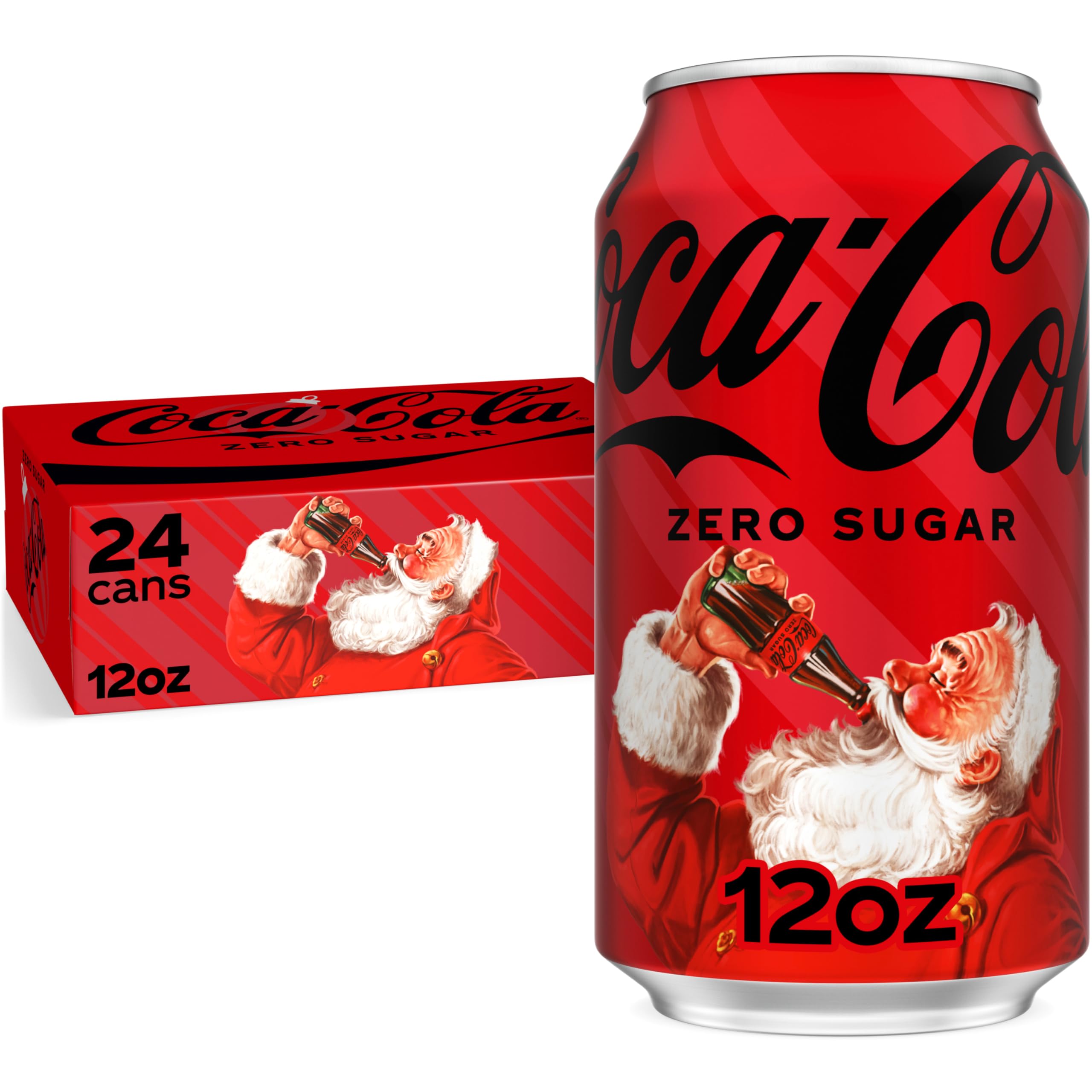 Coca-Cola Coke Zero Sugar Cola Soda, 12 oz, 24 Pack (Package May Vary)