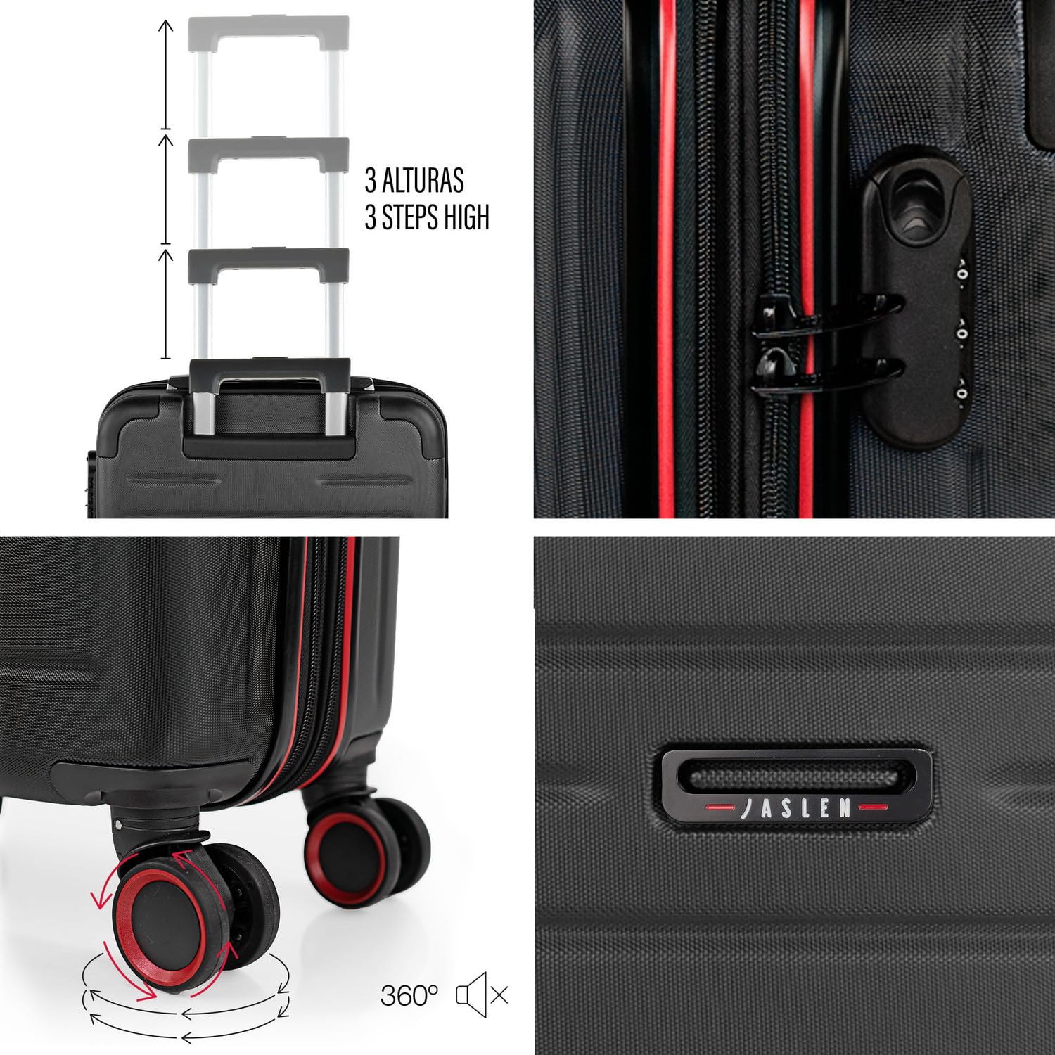 Maleta de cabina 55x40x20 - Maletas De Viaje Cabina Rígidas Trolley Con 4 R