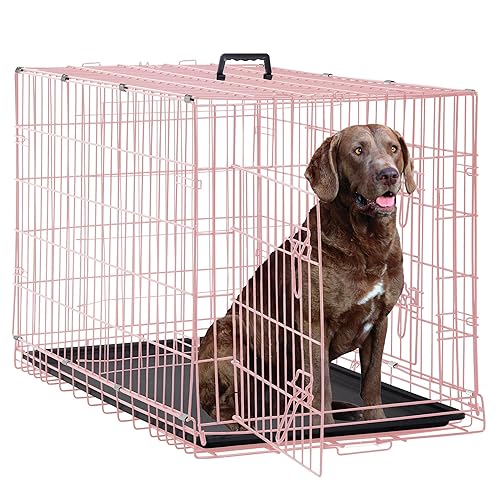48 Inch Extra Large Dog Crate - Pink