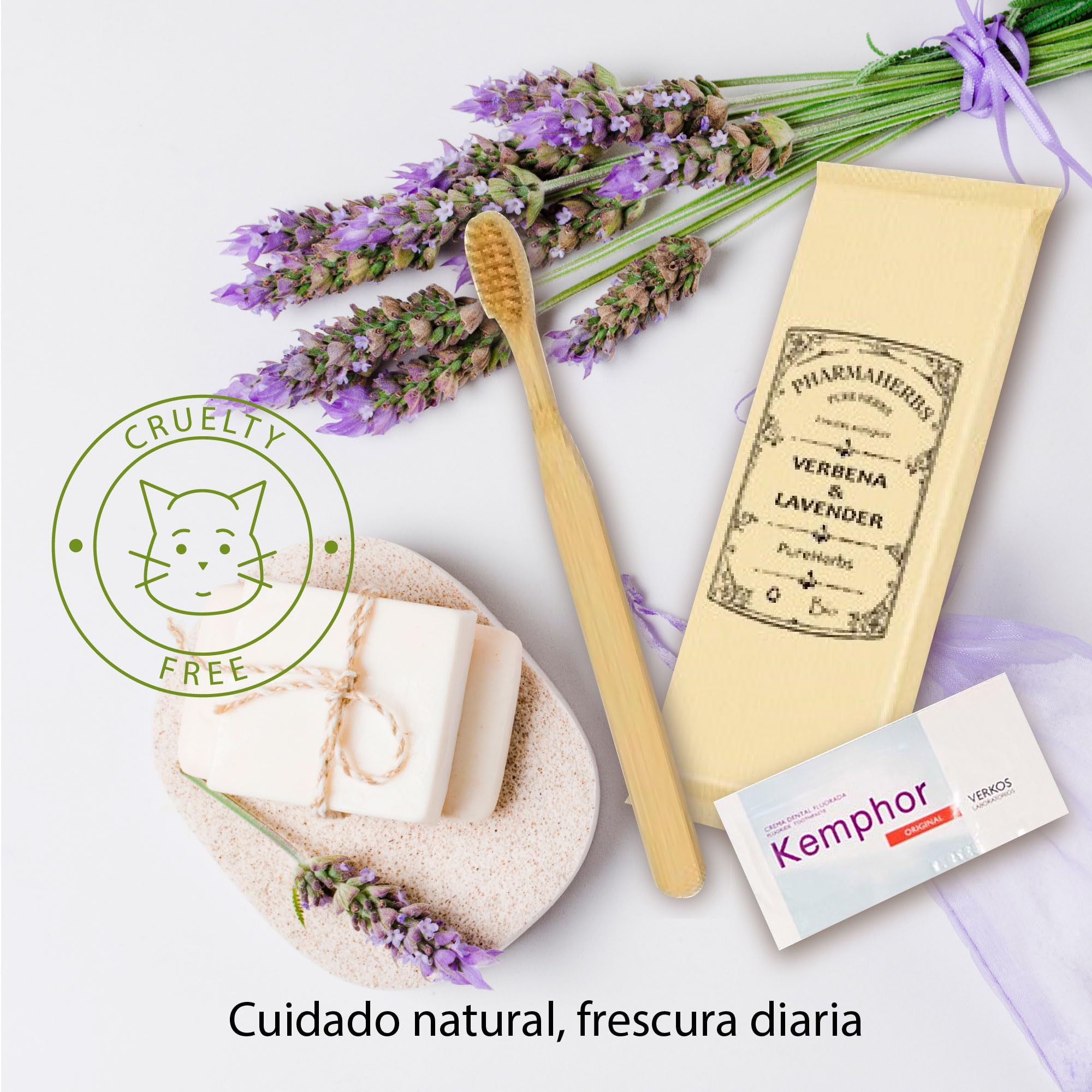 Pack de 100 Kits Dentales de Bambú con Cepillo de Cerdas Suaves Bio y Sobre Dental - Pack de 100 Unidades, Ecológico y Biodegradable, Ideal para Hoteles y Apartamentos Turísticos