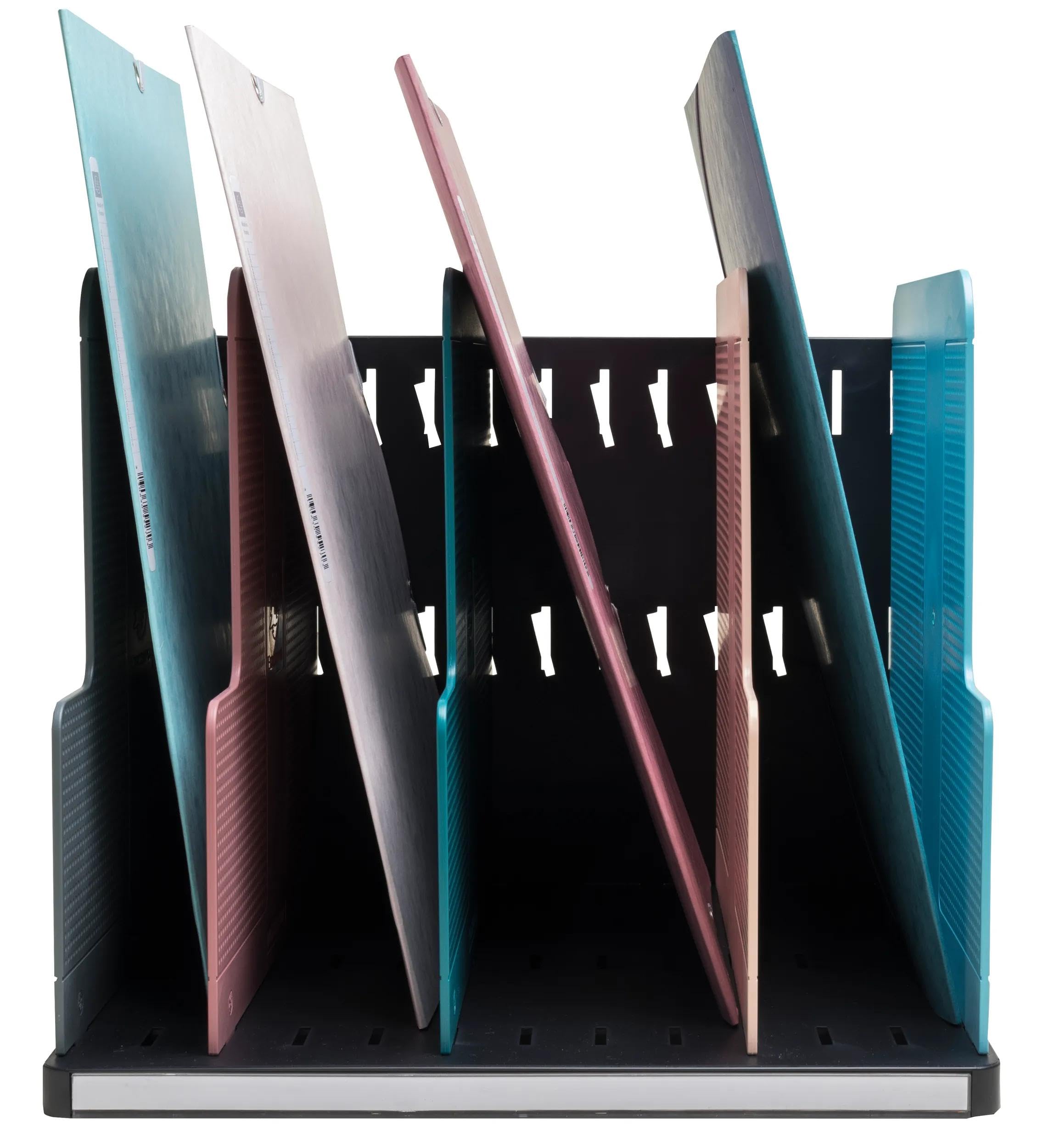 Exacompta - Ref. 390606D - Clasificador vertical MODULOTOP con 5 separadores Skandi - Para clasificación de correo o documentos A4+ - Dimensiones: 30 x ancho 28,8 x alto 25,5 cm - Surtido