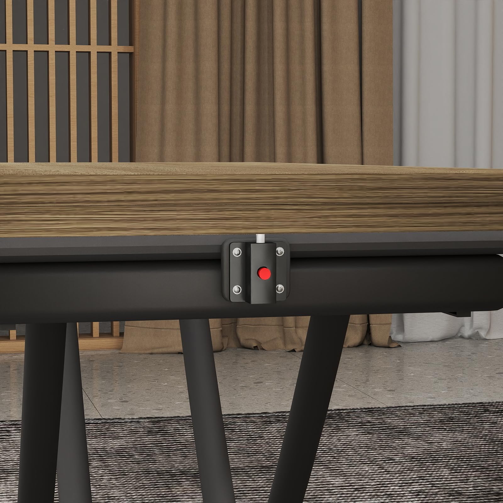 VOLERO' ; Mesa Convertible para Ahorrar Espacio, Modelo Ulisse Small, Mecanismo de Subida con regulación milimétrica de la Altura (Roble)