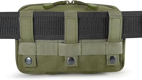 Miniatura 5 de FRTKK Molle - Bolsa táctica de administración con parche de bandera de Estados Unidos y llavero y paquete de 2 bolsas tácticas Molle con parche de