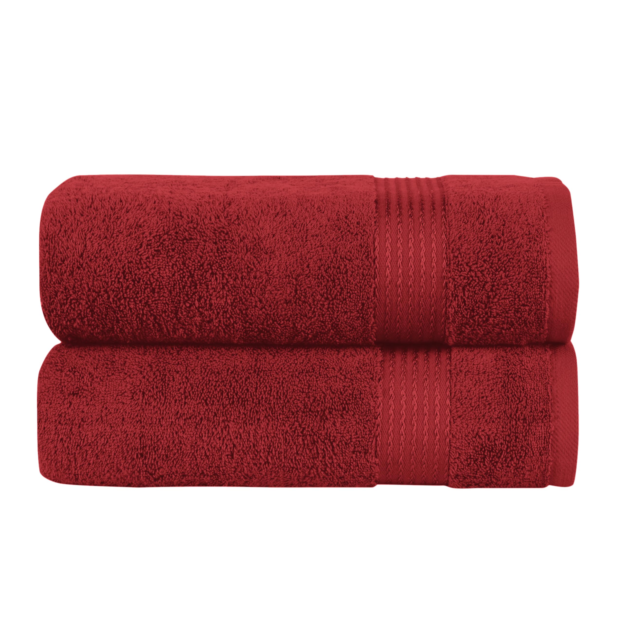 Elegant Comfort Premium Turkish Cotton 2 Pack Bath Towel Set - 27 x 54 inch, Luxurious Hotel Spa Quality 100% Turkish Cotton 2PC Bath Towel Set -