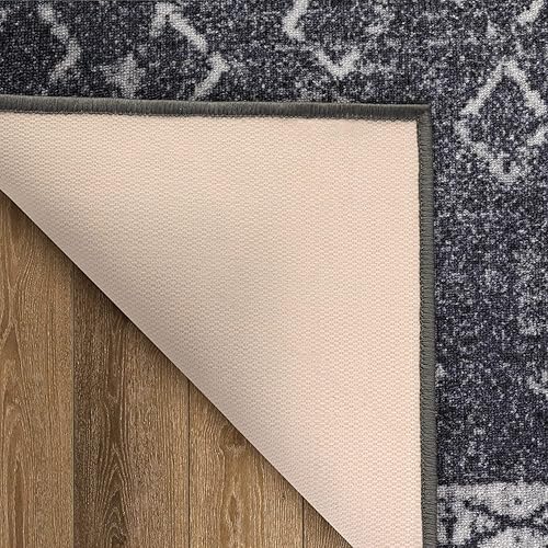 Miniatura 5 de Antep Rugs - Alfombras antideslizantes de 3 x 5 pies (antideslizante) con parte trasera de goma, de estilo antiguo, bohemio, marroquí y con pelo