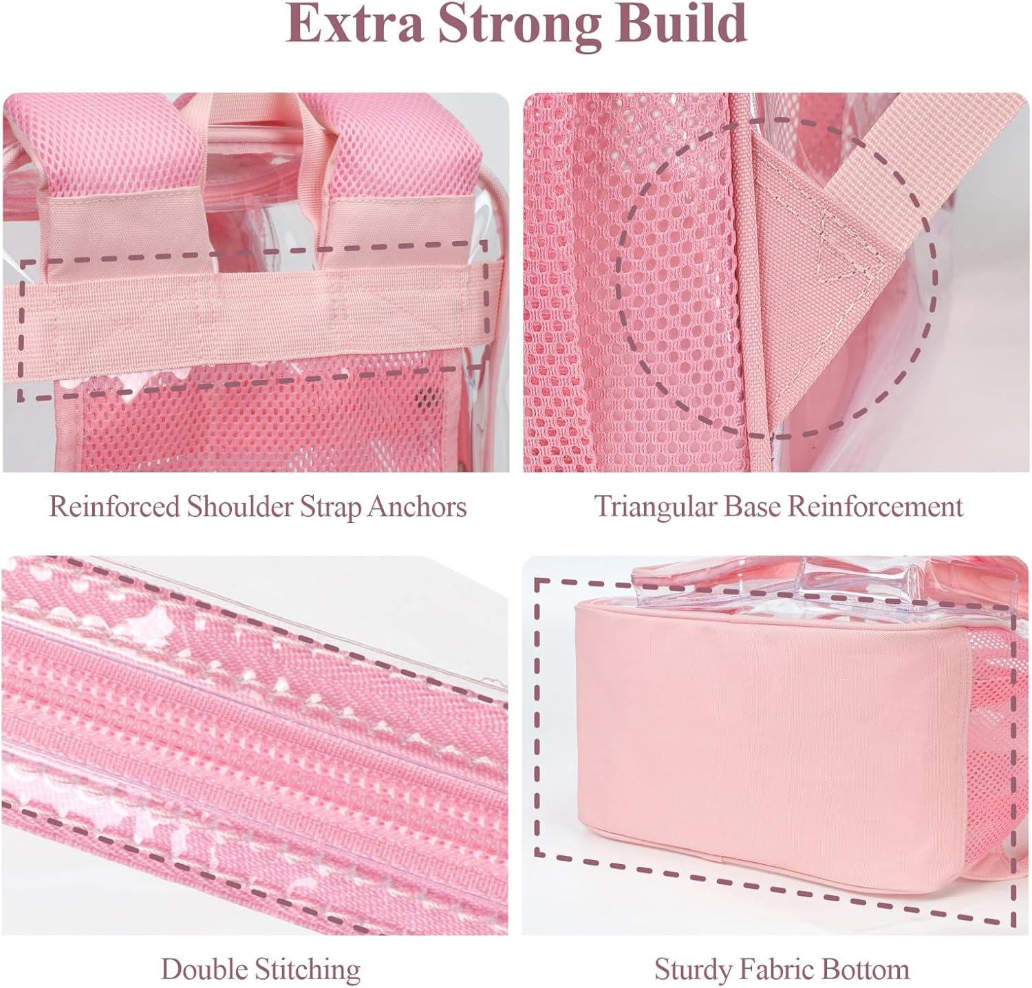 PACKISM Clear Backpack for School - 17 Inch Large Heavy Duty Clear Bookbag 3 Front Pockets for Boys Girls Students (Age 12+) - Image 7