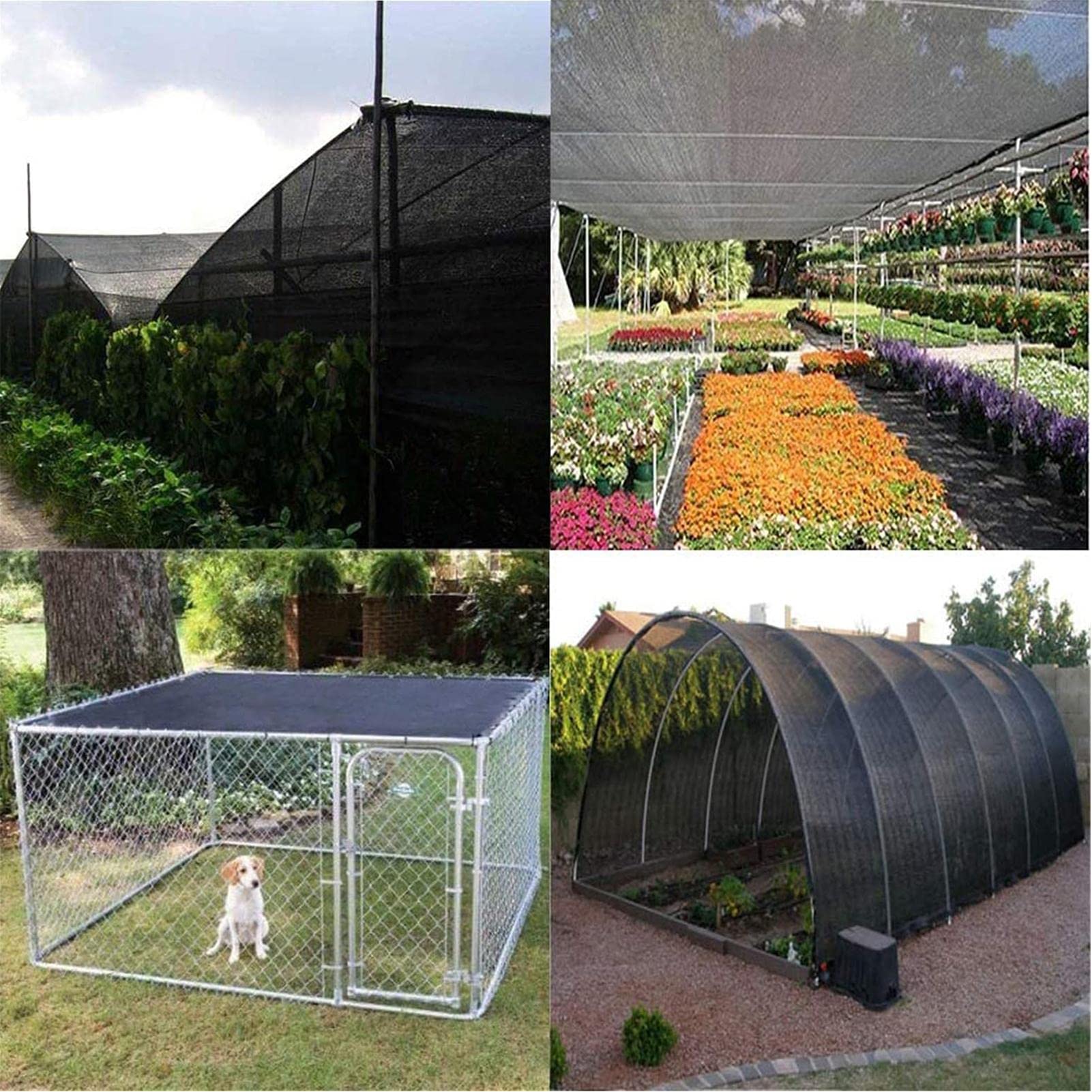 Sonnensegel, Schwarz Schattiernetz,6-Stiche,UV-Schutz-Sichtschutz,65% Sonnenschutznetz, Schattierungsnetz,dür Gewächshaus,Scheune Oder Zwinger,mit Ösen,8x10m