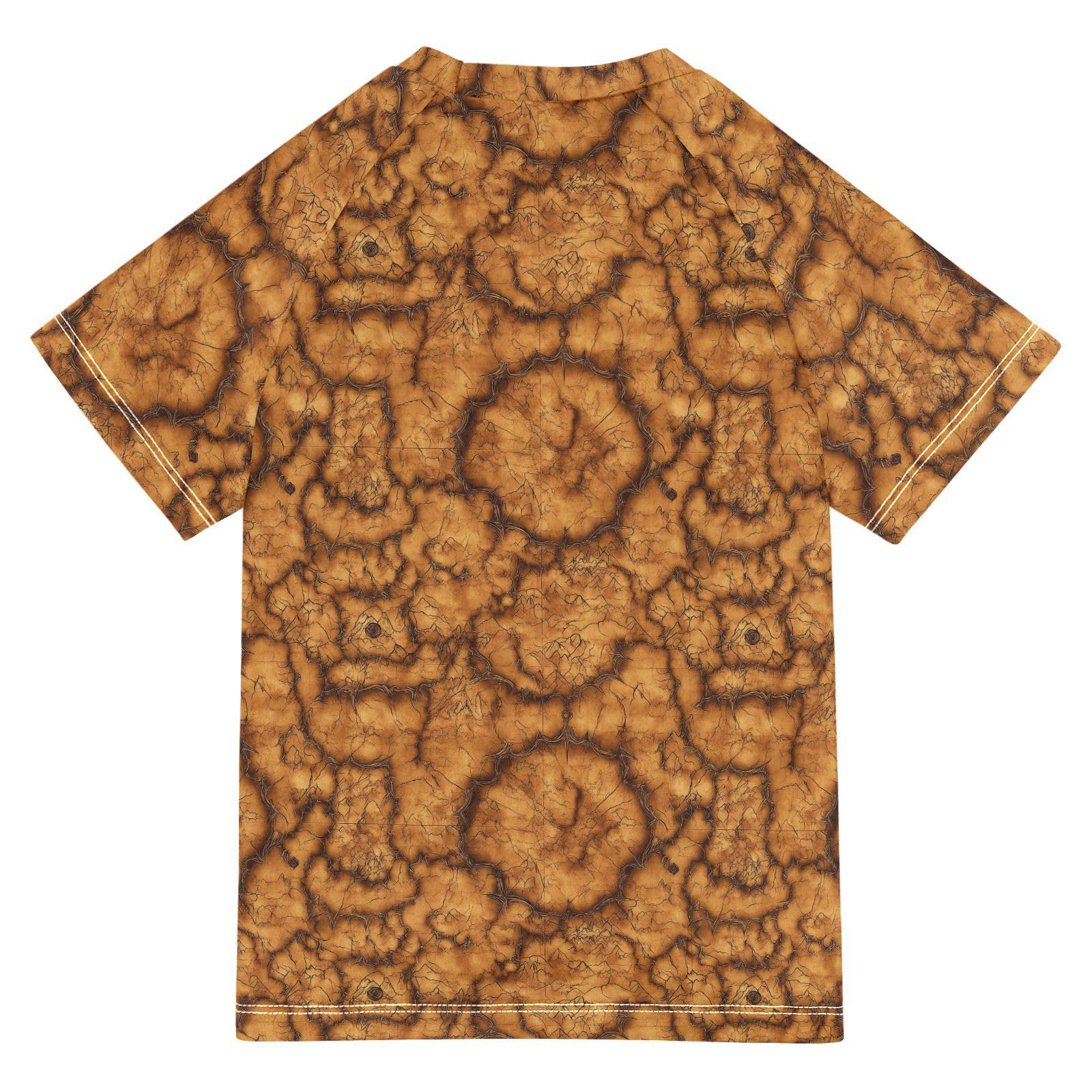 Bathing Suit Kids Short Sleeve Childrens Bathing Suits 9T Vintage Game Map