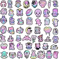 Vista 2 de Lindas calcomanías góticas para niños, 50 calcomanías de vinilo impermeables para botellas de agua, cuadernos, portátiles, fundas de teléfono