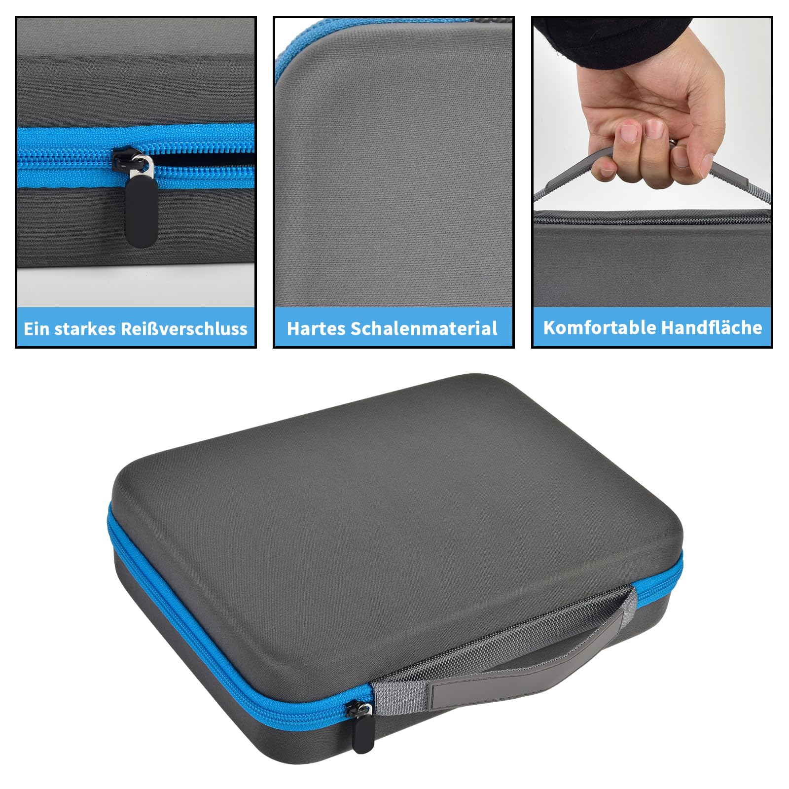 Batterie Aufbewahrungsbox Box, Batteriekasten Koffer mit Batterietester BT-168, Batterie Organizer Hält 136+ Batterien AA AAA C D Cell 9V 3V Lithium - Grau(Nur Fall)