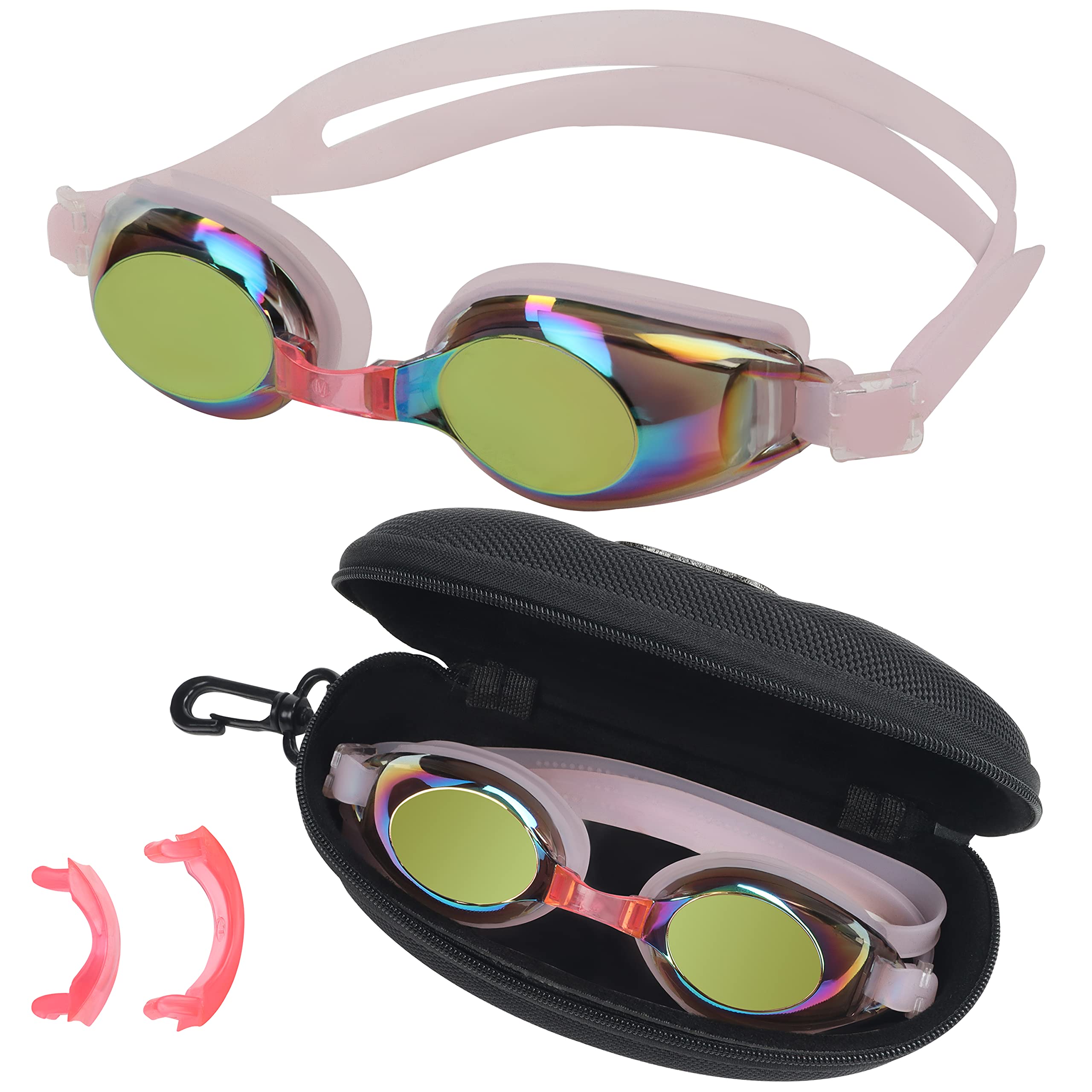 Buy BEZZEE PRO Pink Kids Swimming Goggles UV Protection & Anti Fog