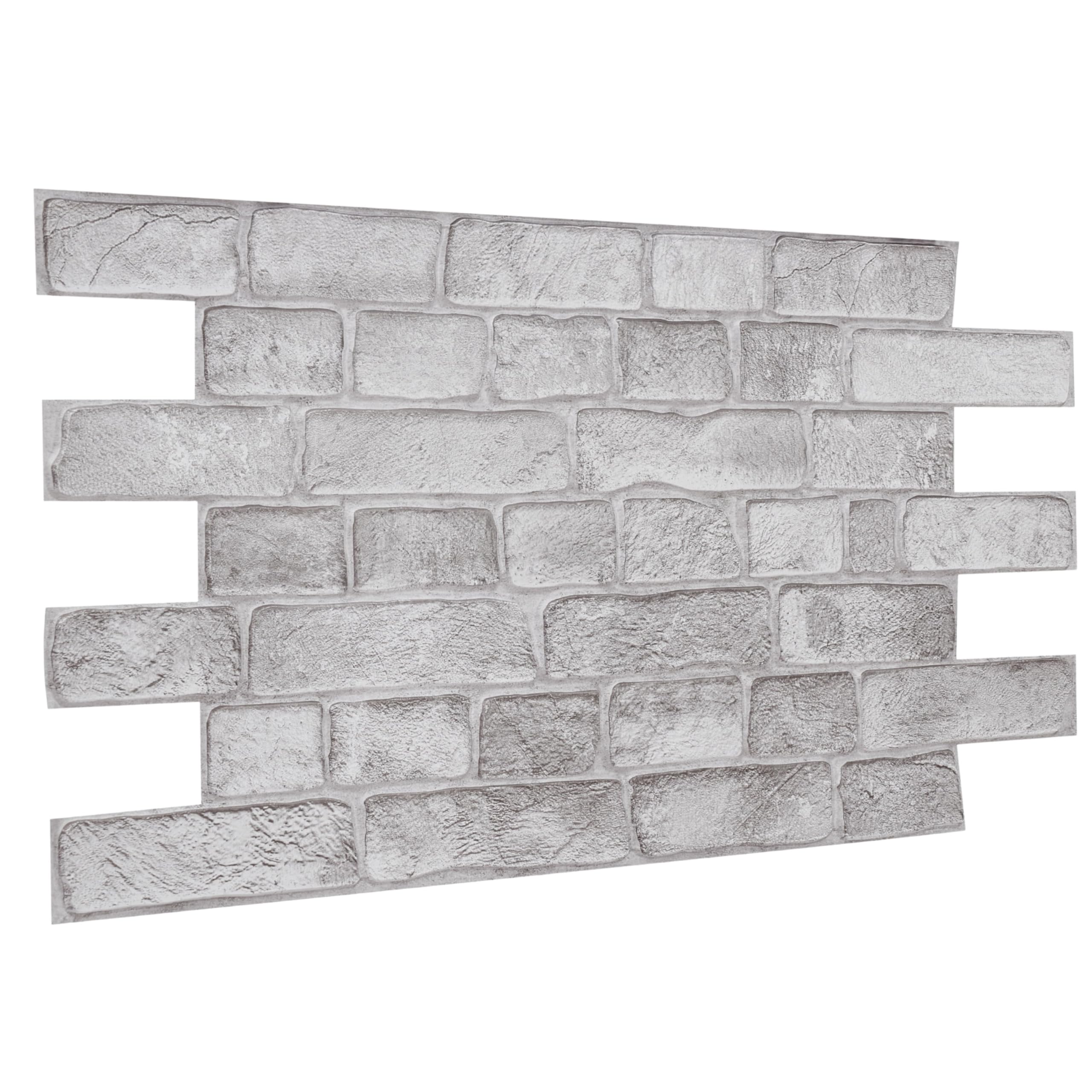 3D Paneles Decorativos Para Pared Conjunto de de 10 Hojas que cubren 4.61 m² - PVC Paneles Para Paredes Interiores - Tamaño del Panel decorativo pared 96x48cm – Pannelli Murali Effetto Mattone Grigio