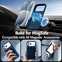 Vista 1133 de GONEZ Funda de silicona para iPhone 15 Pro Max, compatible con Magsafe, protector de cámara + protector de pantalla, forro de microfibra suave Negro