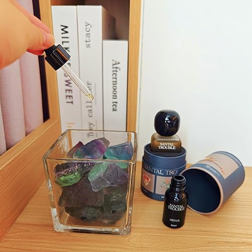 Miniatura 8 de Luckeeper - 0.5 lb Piedras de curación de fluorita arcoíris en bruto a granel para voltear, envoltura de alambre, Wicca Reiki, Meditación