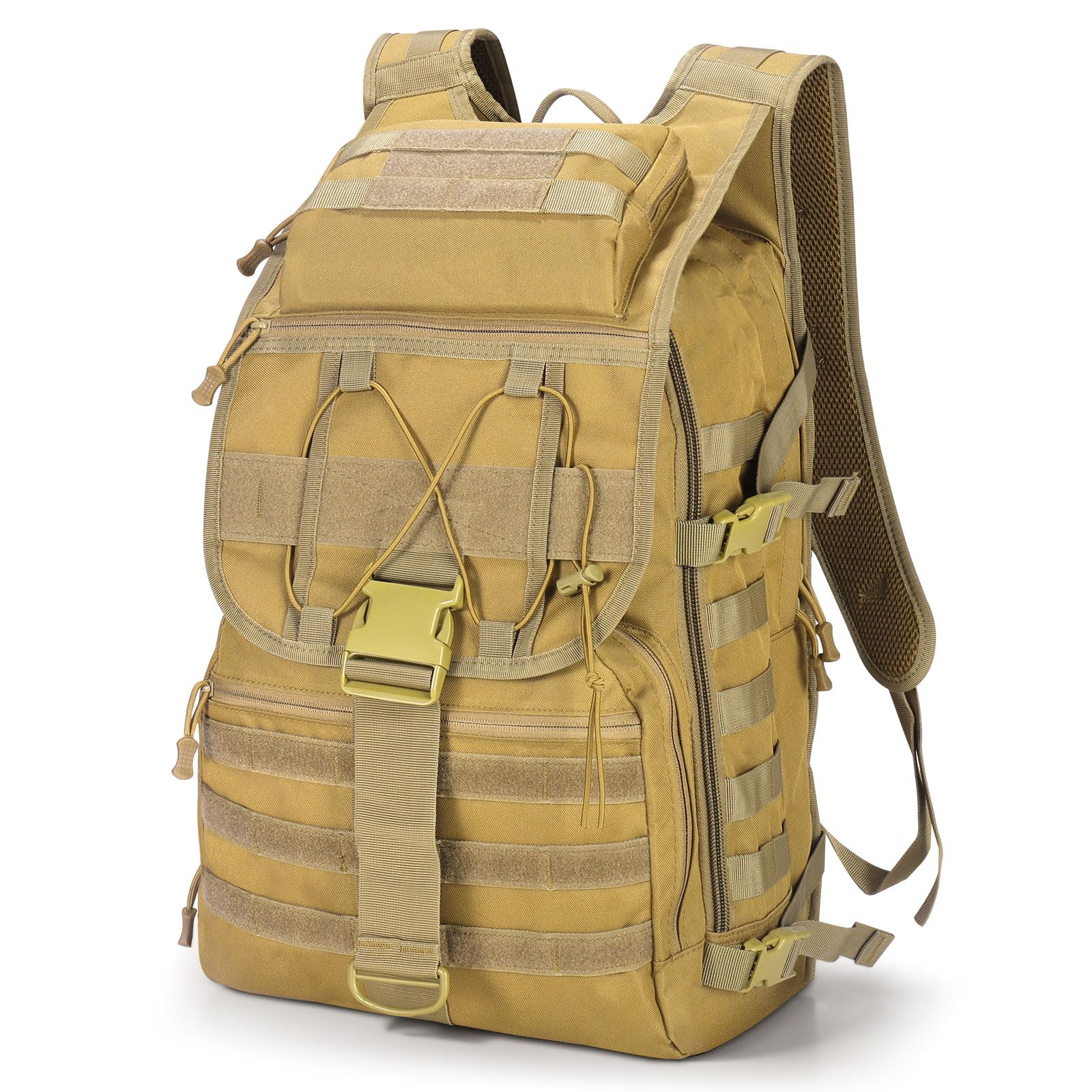 SHANNA Mochila Militar Utilidad 35L/50L Tactica, Mochila Crossfit Gran Capacidad Paquete de Asalto Molle, Mochilas de Emergencia de 3 Días para Caza Senderismo Acampada y Actividad al Aire Libre