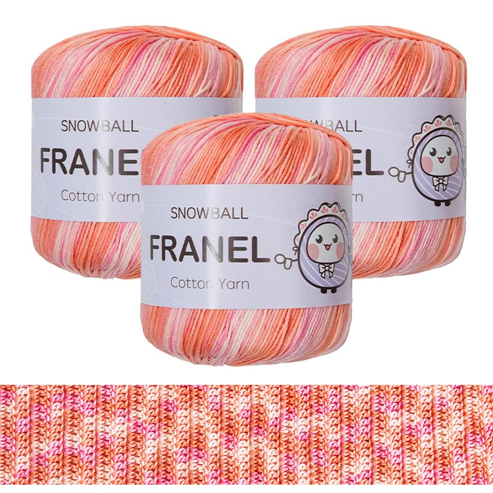 Franel Mercerized Cotton Yarn - 2-Ply, Size #2 (1mm) Premium Thread For Crochet Lace, Knitting & Embroidery (5118 Inches Per Ball)