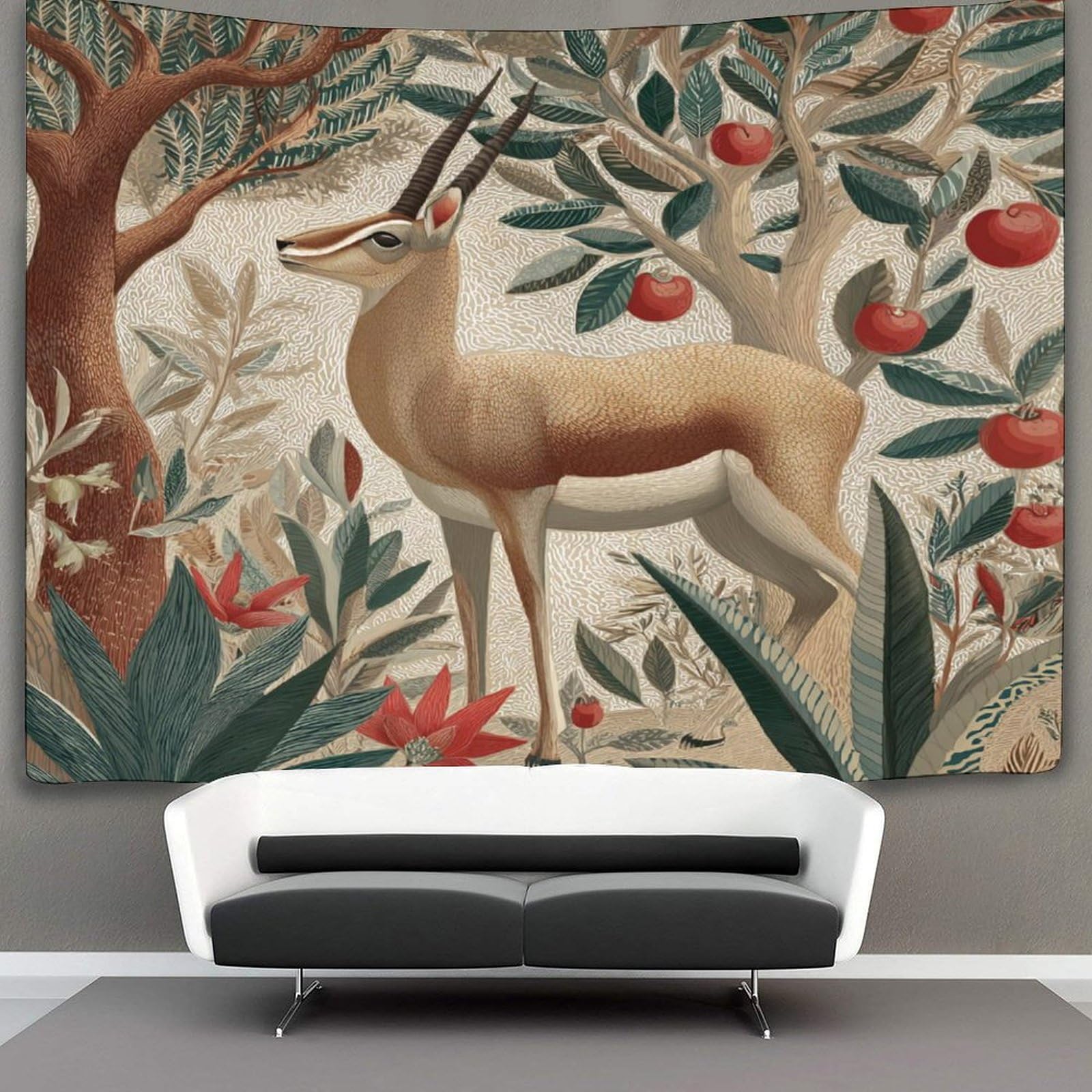 Kaiyun Style-7 Woodland Gazelle Surrounded By Mesquite Trees Tapestry Wall Hanging Bedroom Home Decor 70Cmx100cm