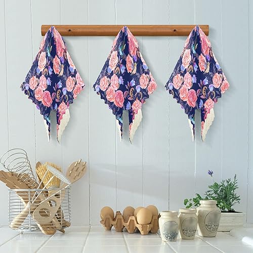 Miniatura 6 de linqin Bouquet Lovely Roses 6 Pack Fast Drying Kitchen Towels Microfiber Decor Cotton Dish Tea Towels Reusable for Countertop Coffee