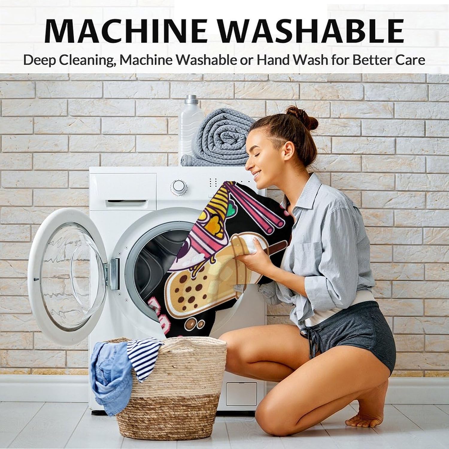 Cute Blanket for Girls - Ramen Throw Blanket Gifts for Kids Ramen Lovers - 40 x 50 Inches Black Soft Flannel Food Blankets for Couch Sofa Chair Bed - Image 6