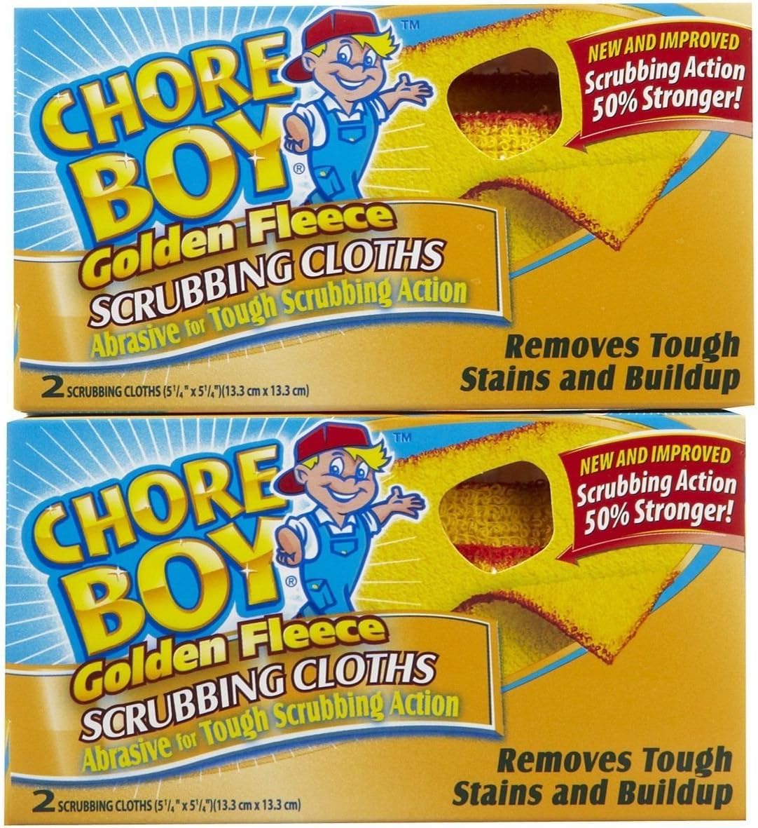 Chore Boy Golden Fleece Scrubbing Cloths | 2-Units per Pack | 12-Pack Total