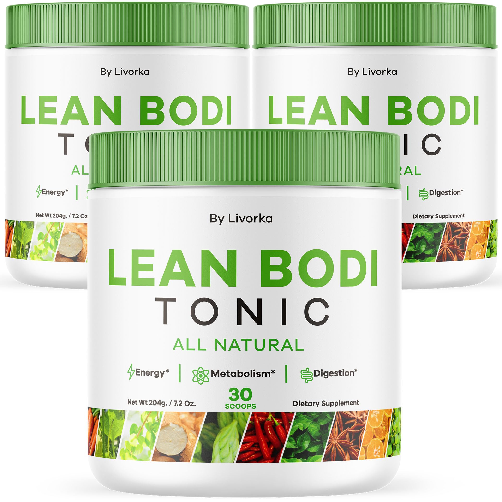 LIVORKA(Pack of 3) Lean Body Tonic Powder, Lean Body Tonic, LeanBody Powder, LeanBodyTonic, Lean Body Powder, Lean Body Tonic Powder Advanced Formula, Lean Body Powder All Natural, 90 Servings