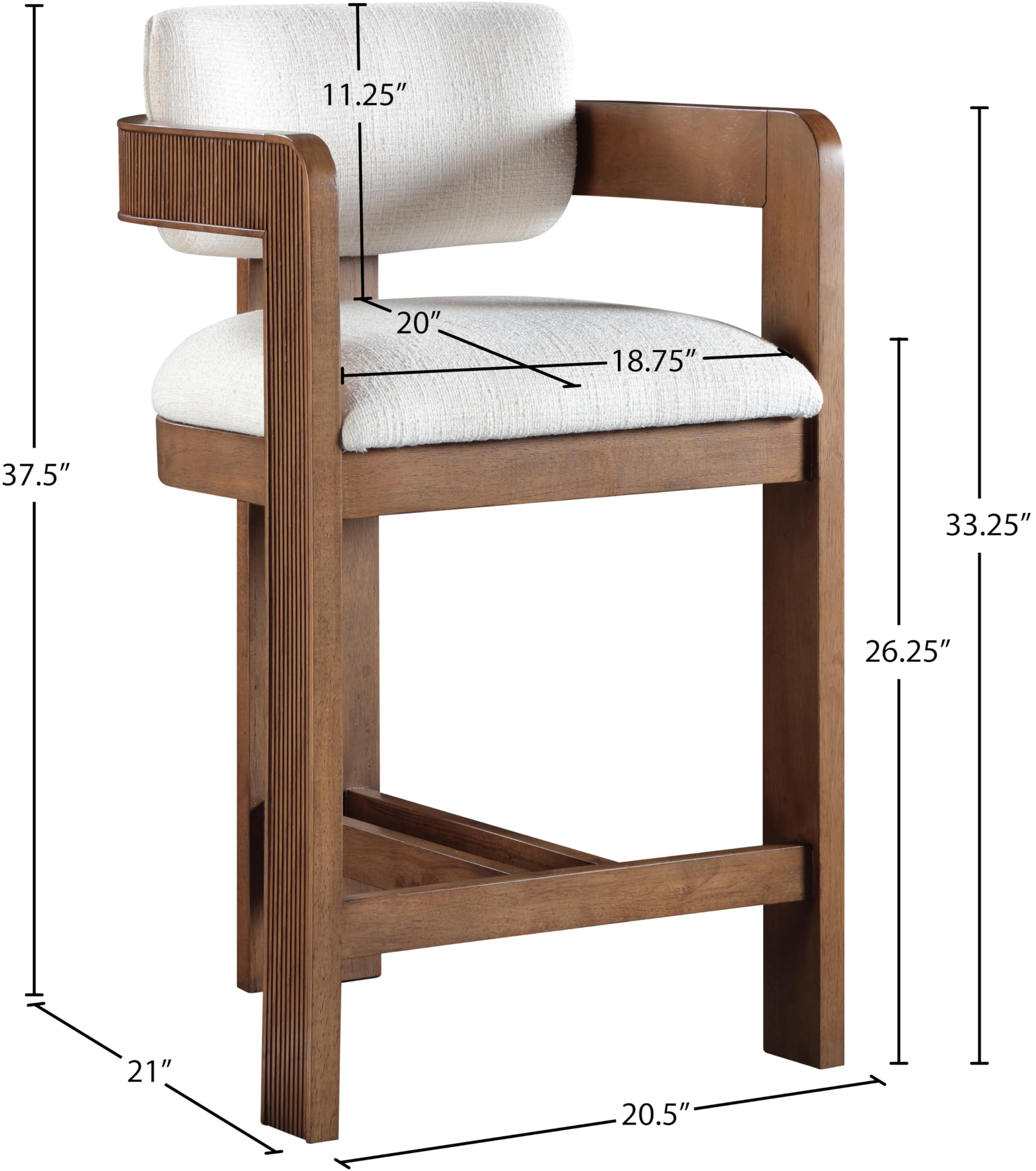 Amazon.com: Meridian Furniture 11076Cream-C Sacha Collection Art