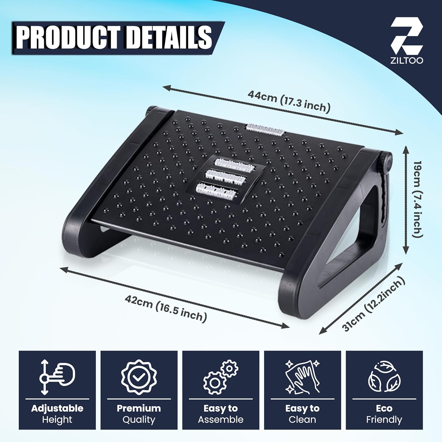 Ziltoo adjustable leg rest for office chair - Ergonomic leg rest under the table, versatile footrest for office desk, and comfortable leg rest for office chair Ziltoo adjustable leg rest for office chair - Ergonomic leg rest under the table, versatile footrest for office desk, and comfortable leg rest for office chair