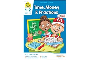 School Zone Time, Money & Fractions Workbook