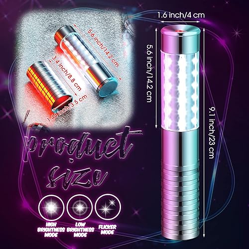 Miniatura 2 de 6 juegos de barra de luz LED estroboscópica recargable para botellas, luces LED de servicio reutilizables, botella de champán, cubierta de luz de