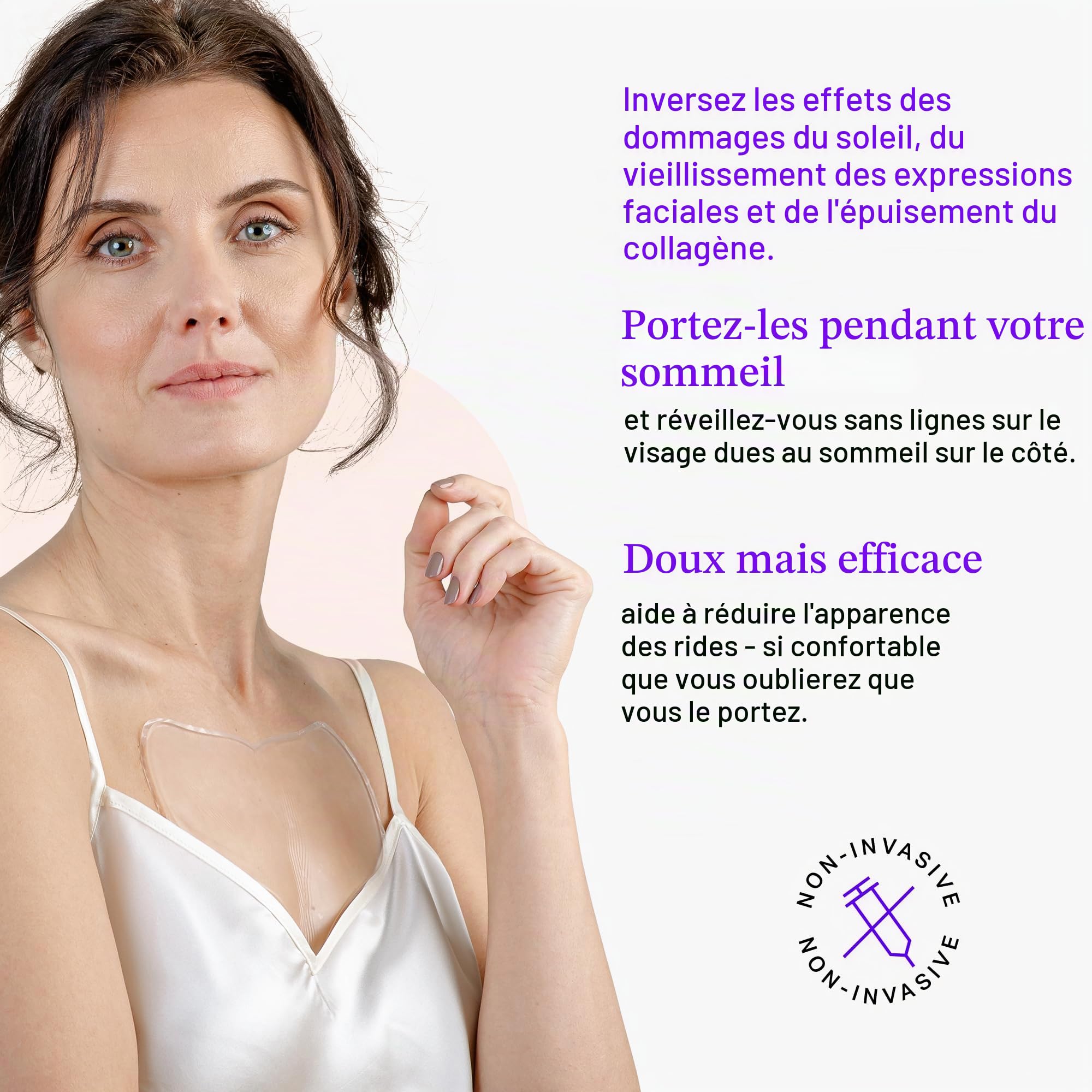 Patchs Anti Rides Réutilisables Pour Décolleté - Pour Une Peau Plus Lisse, Jeune & Radieuse - Traitement anti-âge pour raffermir, resserrer et hydrater - Cou et Décolleté, Femme & Homme (2 mois)