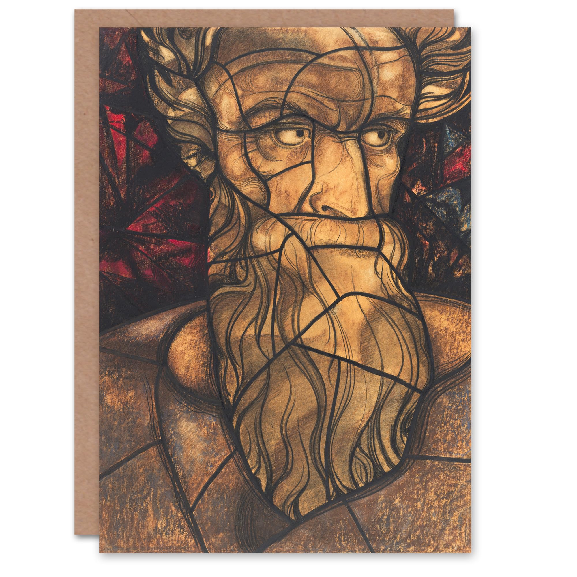 Artery8 Greeting Card - St Matthew Stained Glass Design