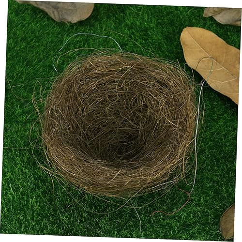 Miniatura 2 de NOLITOY 3 piezas de decoración para el hogar para Salas de Casa, adorno de fotos, mini cacatúa, casa de aves artificiales, nidos de pollitos de